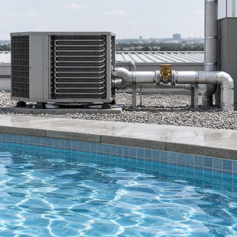 The rooftop pool's carbon cost: what heating water at altitude actually takes