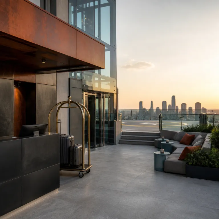 Rooftop check-in: hotels that put arrival at altitude, not at street level